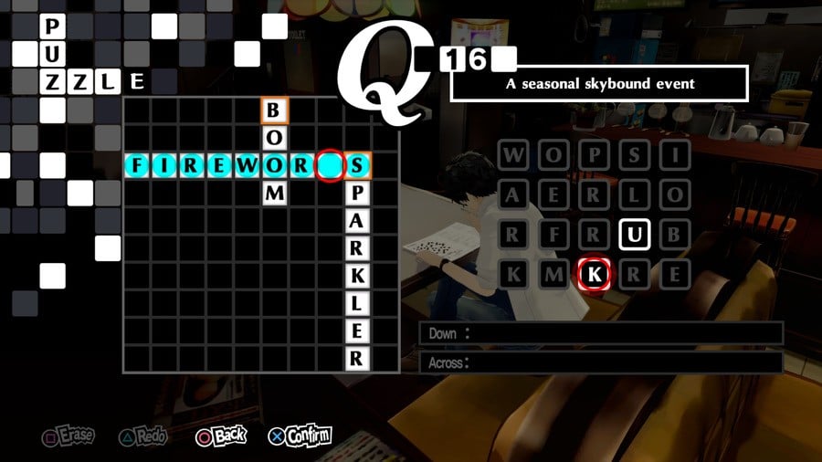 Persona 5 Royal Crossword 16 Answer