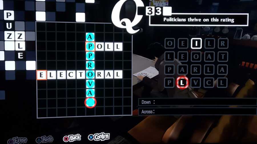 Persona 5 Royal Crossword 33 Answer